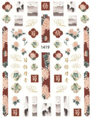 Nail Sticker Asiatische Blumen & Muster