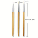3er Nailart Pinsel Set (gold)