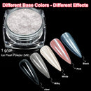 Weiße Perle Chrome Nagelpuder