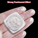 Weiße Perle Chrome Nagelpuder