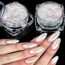Weiße Perle Chrome Nagelpuder