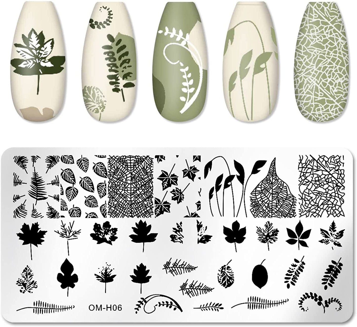 Stencilplader til neglestempling, mix 2