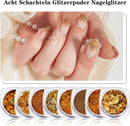 8 Box Glitzerpuder/ Glitzer Nagel Pailletten