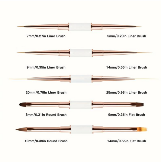 Doppel-Ende Nailart Pinsel Set