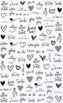Nail Sticker I Love You & Herzen