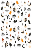 Nail Sticker Schwarze Schlange
