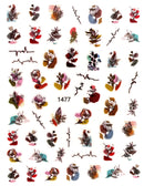 Nail Sticker Illustrierte Blumen & Pflanzen