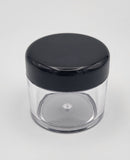 Tiegel Klar mit schwarzem Deckel 25ml