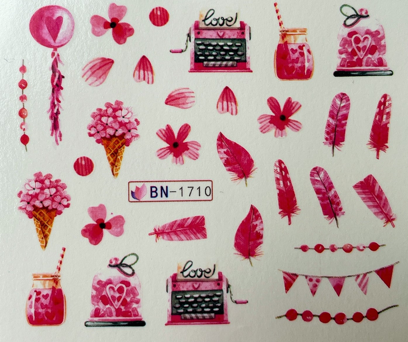 Nail Tattoo Pinke Muster