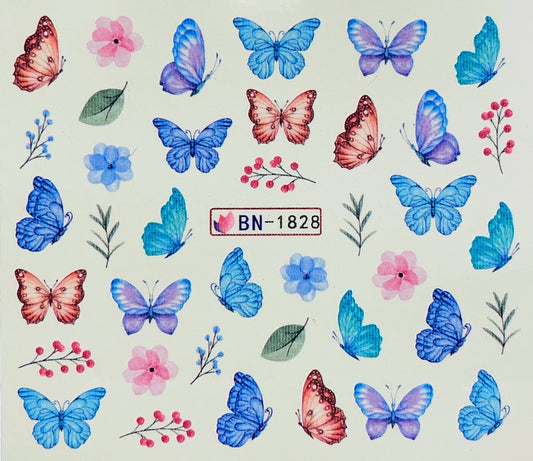 Nail Tattoo Schmetterlinge/Libellen