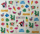 Nail Tattoo Sommermotive Flamingos