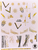 Nail Sticker Winter Schneeflocken & Linien