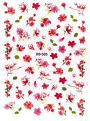 Nail Sticker Verschiedene Rosa Rote Blumen
