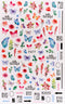 Nail Sticker Bunte Schmetterlinge & Blumen