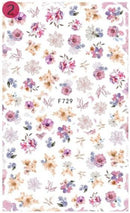 Nail Sticker Lila Blumen