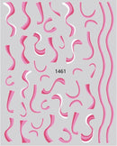 Nail Sticker Abstrakte Linien Pink