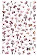 Nail Sticker Violette Graue Blumen