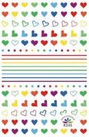 Nail Sticker Herzen in Regenbogenfarben