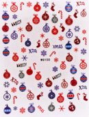 Nail Sticker Weihnachten Schneekugeln