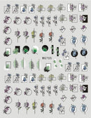 Nail Sticker Abstrakte Blumen 1