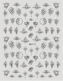 Nail Sticker Blumen Tattoo
