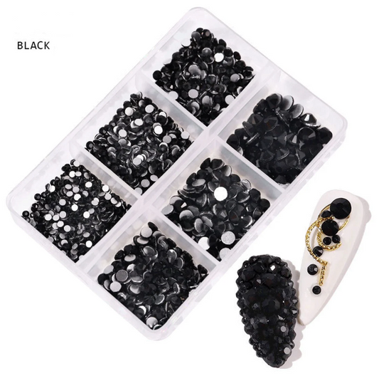 Strasssteine 6er Box Rund