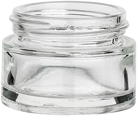 50 ml klart glas med rosa/guld skruelåg