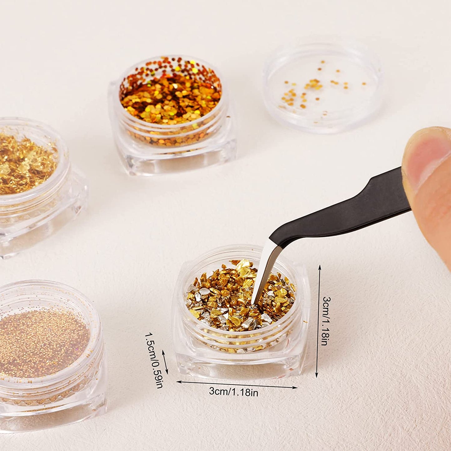 8 Box Glitzerpuder/ Glitzer Nagel Pailletten