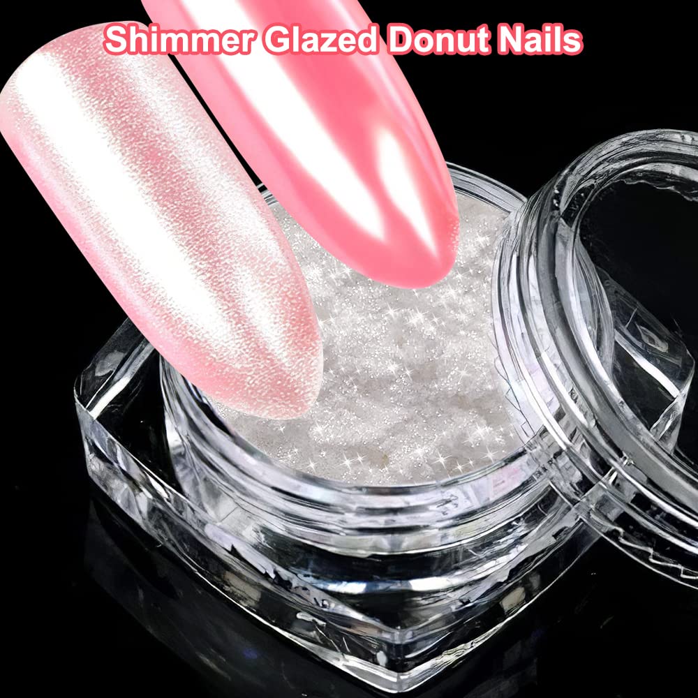 Weiße Perle Chrome Nagelpuder