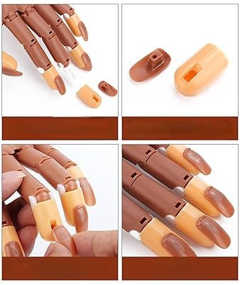 Übungshand mit 300 Stück Tips