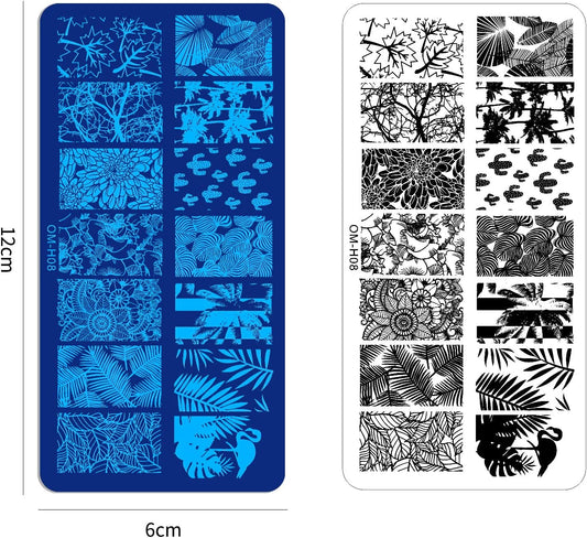 Schablonenplatten für Nagelstempel Mix 2