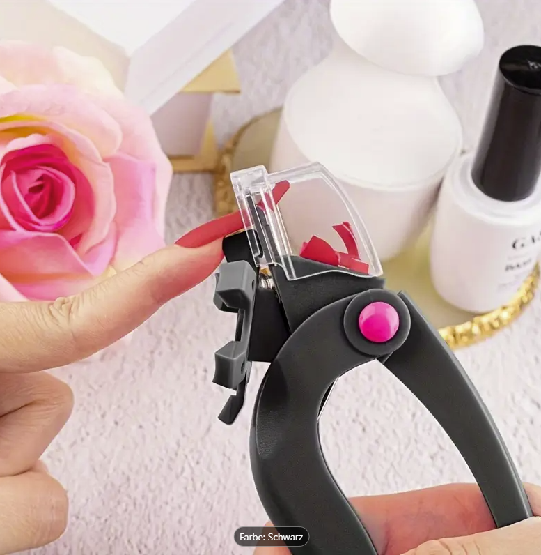 Professioneller Acrylnagelknipser – Edelstahl Nagelspitzenschneider für Kunstnägel, verstellbarer Größenadapter, Präzises Schneiden für Acrylnägel & Gelnägel, Ideal für Maniküre Zuhause & Nagelstudio