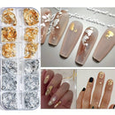 12 Gitter Holographische Nagelfolie - Glitzer Aluminiumflocken Nail Art Dekoration für Maniküre Zubehör"