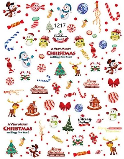 Nail Sticker Weihnachten Schneemann