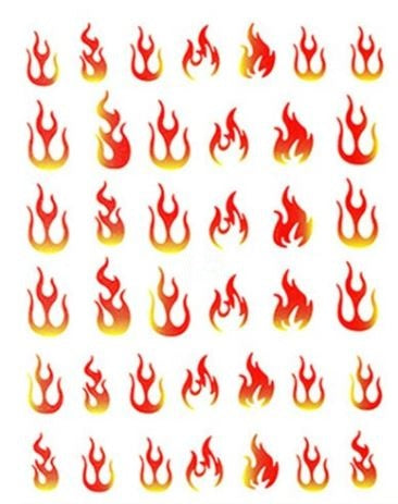 Nail Sticker Holografische Flammen