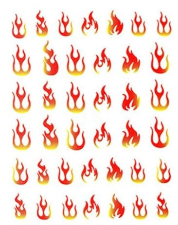 Nail Sticker Holografische Flammen