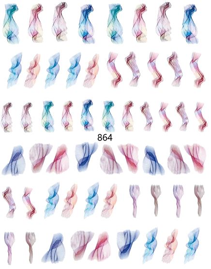 Nail Sticker Rauch Bunt