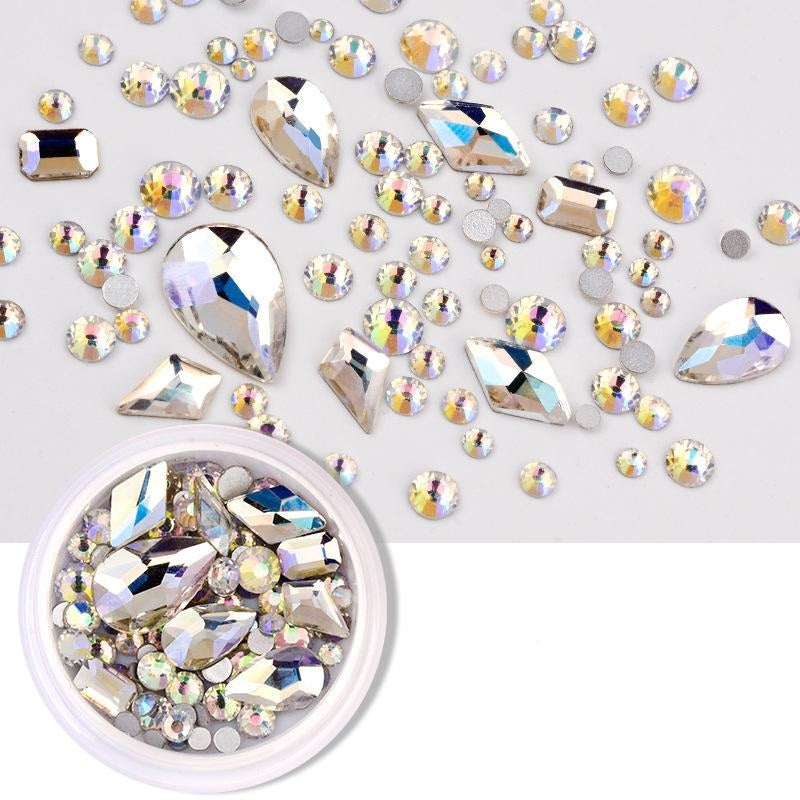 3D NailArt Gemischte Strasssteine Box