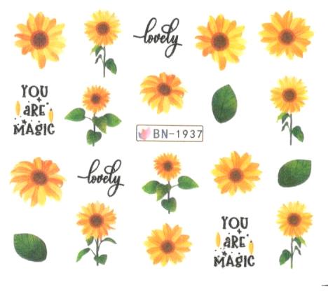 Nail Tattoo Sonnenblumen