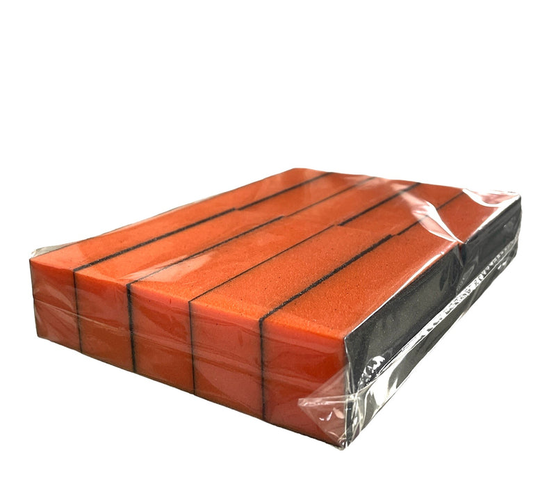 Buffer Orange/Schwarz 3-seitig Körnung 100/180