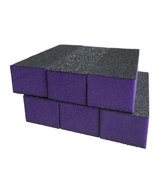 Nagel Buffer 3-seitig, Lila/Schwarz (Körnung 60/100)