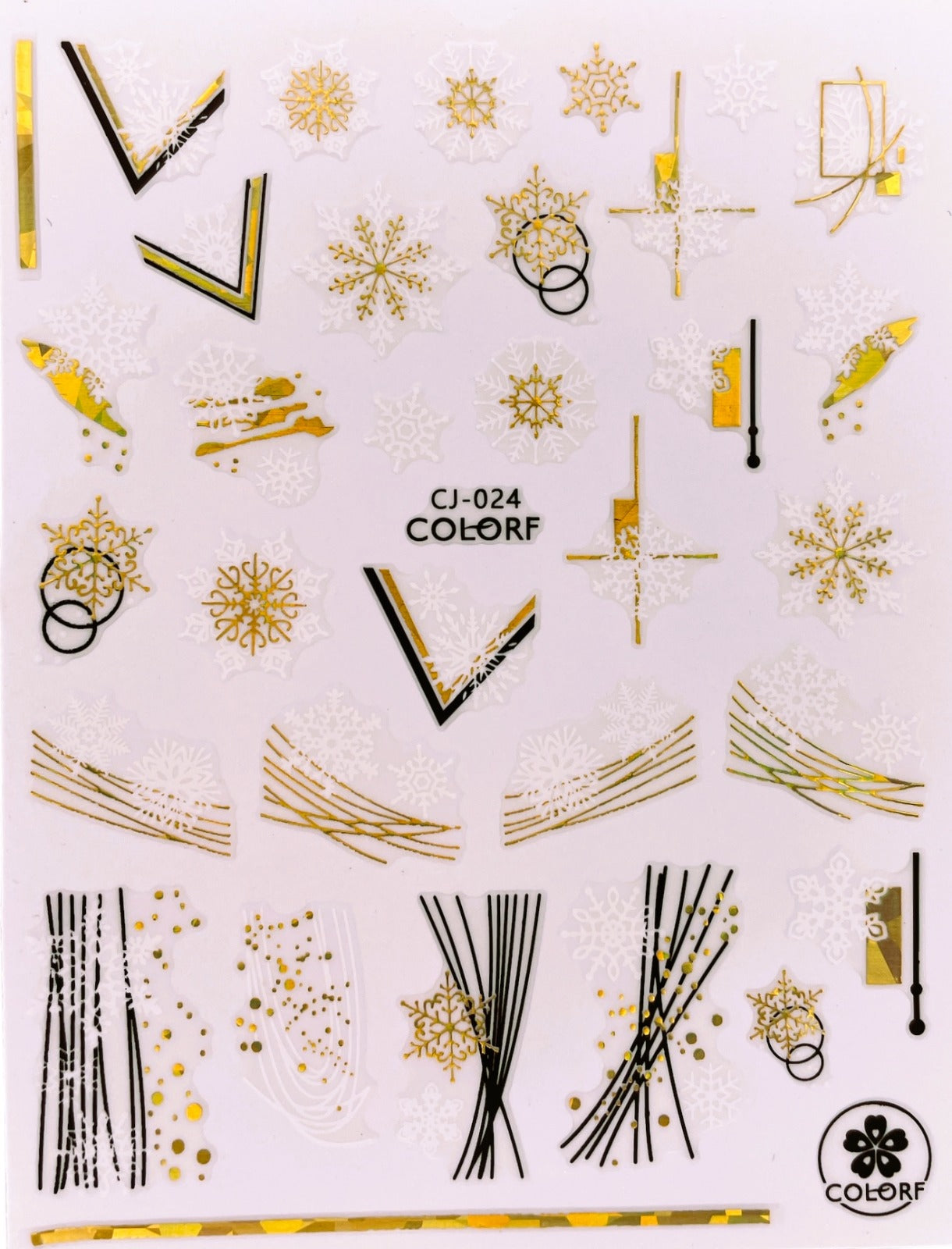 Nail Sticker Winter Schneeflocken & Linien