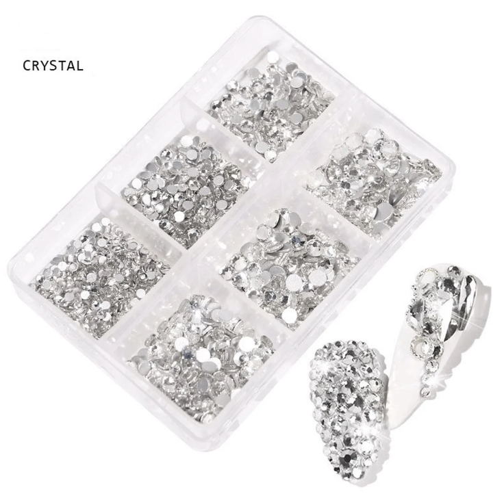 Strasssteine 6er Box Rund