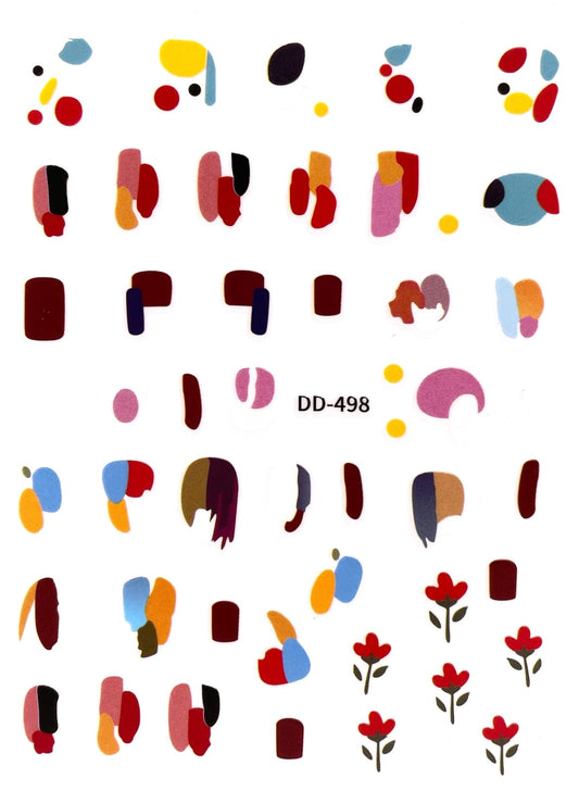 Nail Sticker Abstrakte Formen & Blumen
