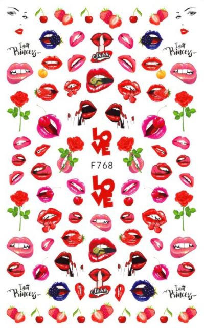 Nail Sticker Sexy Lippen