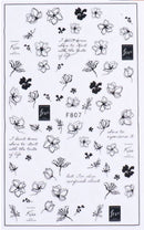 Nail Sticker Illustrierte Blumen