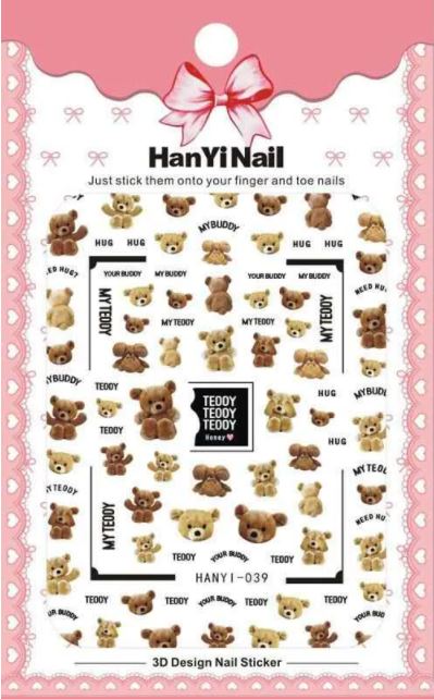 Nail Sticker Teddybär