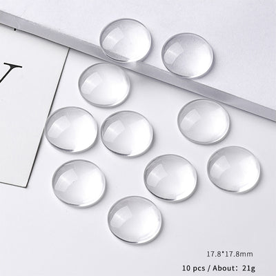 Transparente Dekorationssteine aus Glas (10 Stück)