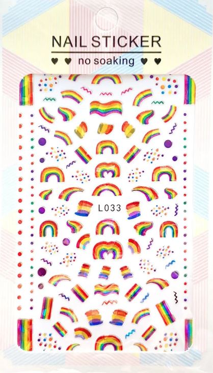 Nail Sticker Regenbogen Holografisch