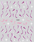Nail Sticker Abstrakte Linien Lila
